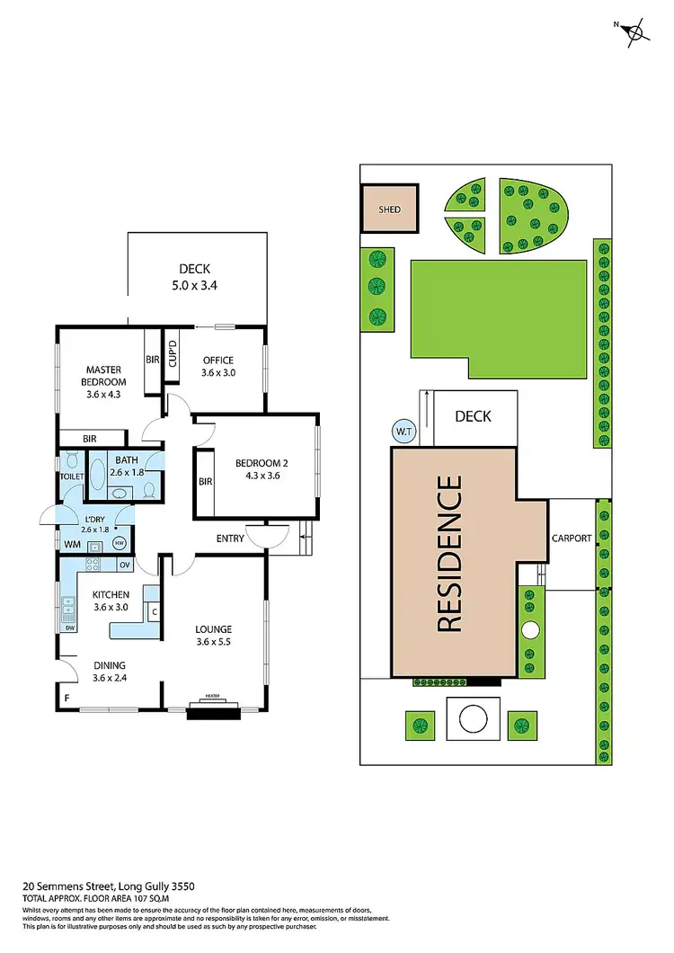 Floorplan of Homely house listing, 20 Semmens Street, Long Gully VIC 3550