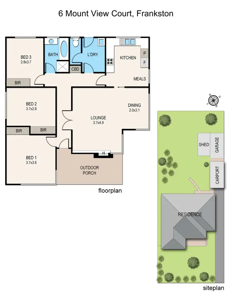 Floorplan of Homely house listing, 6 Mount View Court, Frankston VIC 3199