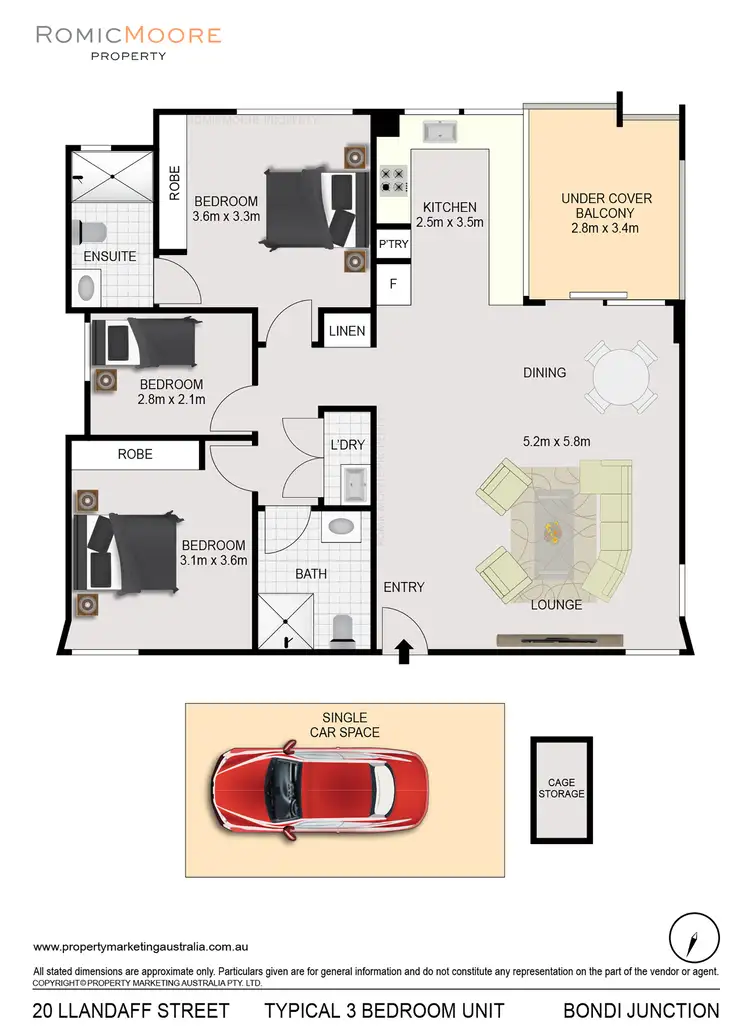 Floorplan of Homely apartment listing, 803/20 Llandaff Street, Bondi Junction NSW 2022