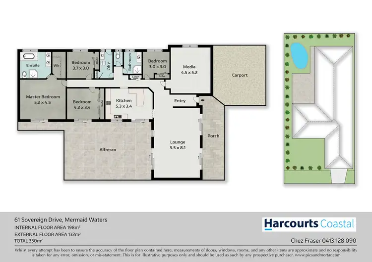 Floorplan of Homely house listing, 61 Sovereign Drive, Mermaid Waters QLD 4218