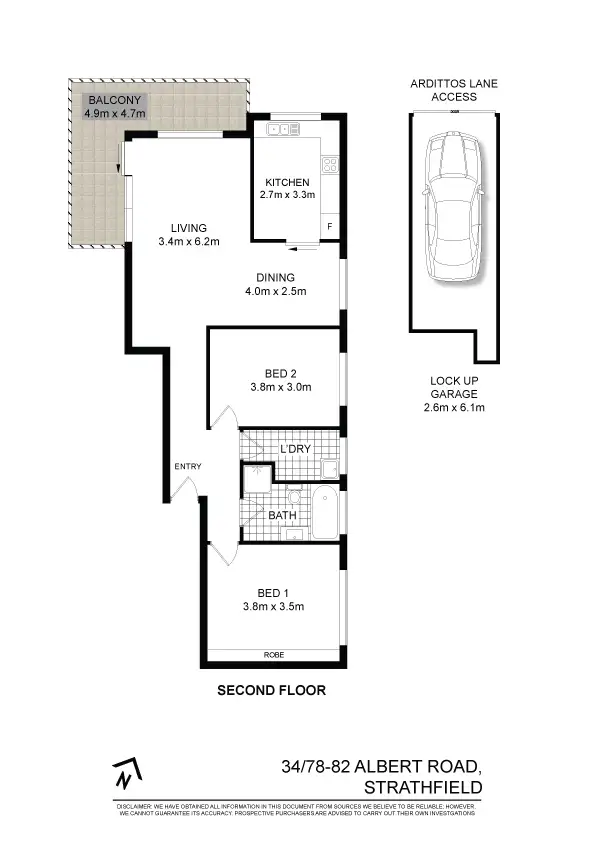 Floorplan of Homely unit listing, 34/78-82 ALBERT ROAD, Strathfield NSW 2135