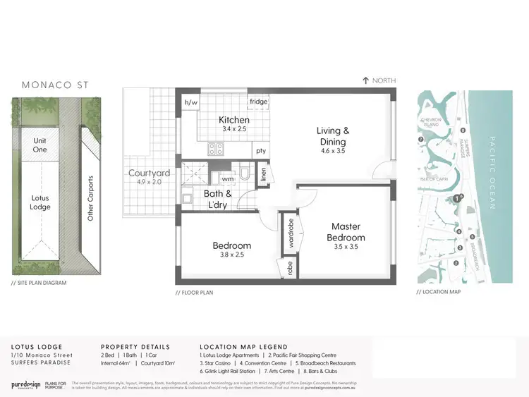 Floorplan of Homely apartment listing, 1/10 Monaco Street, Surfers Paradise QLD 4217