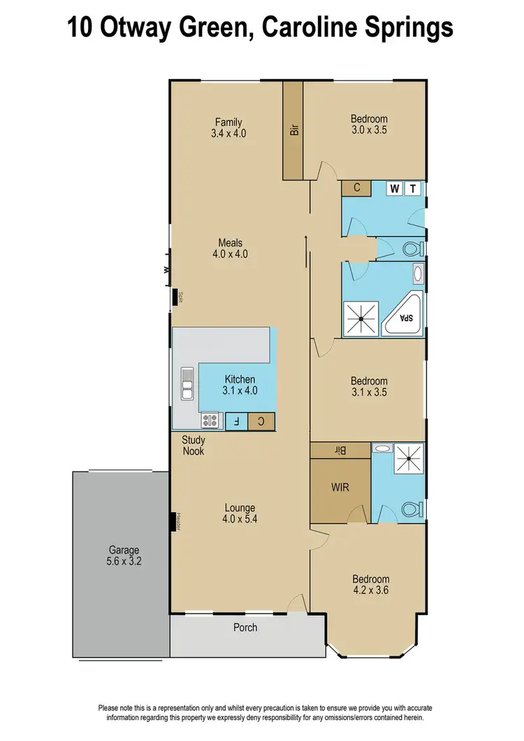Floorplan of Homely house listing, 10 Otway Green, Caroline Springs VIC 3023