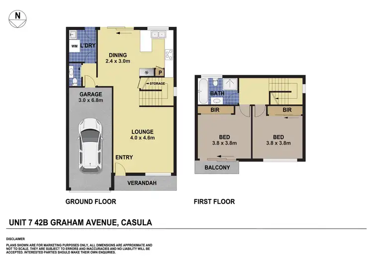 Floorplan of Homely townhouse listing, 7/42B Graham Ave, Casula NSW 2170