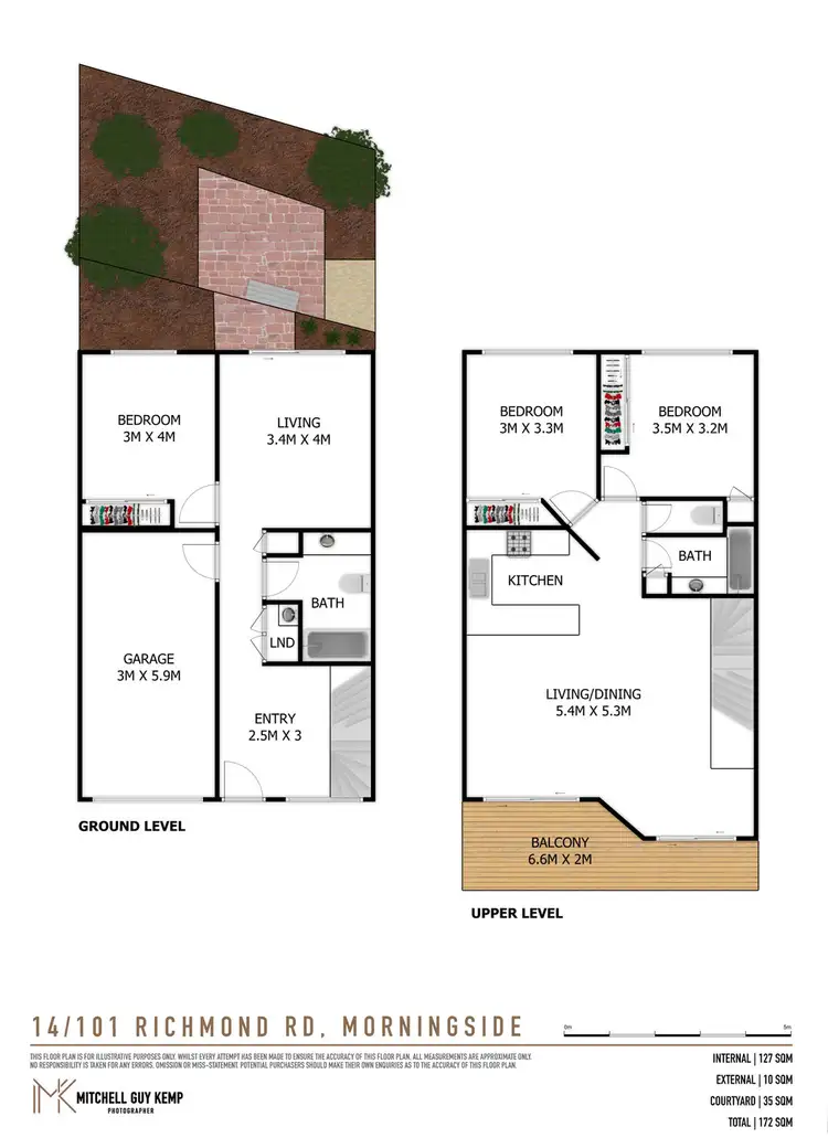 Floorplan of Homely townhouse listing, 14/101 Richmond Road, Morningside QLD 4170