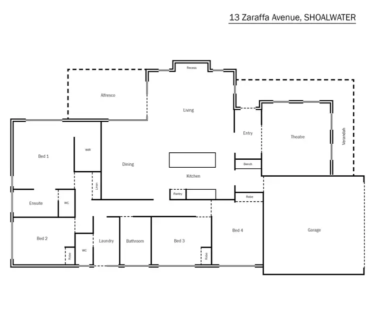 Floorplan of Homely house listing, 13 Zaraffa Avenue, Shoalwater WA 6169