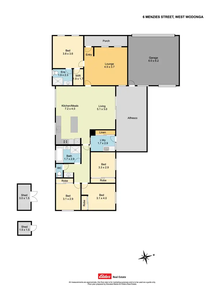 Floorplan of Homely house listing, 6 Menzies Street, Wodonga VIC 3690