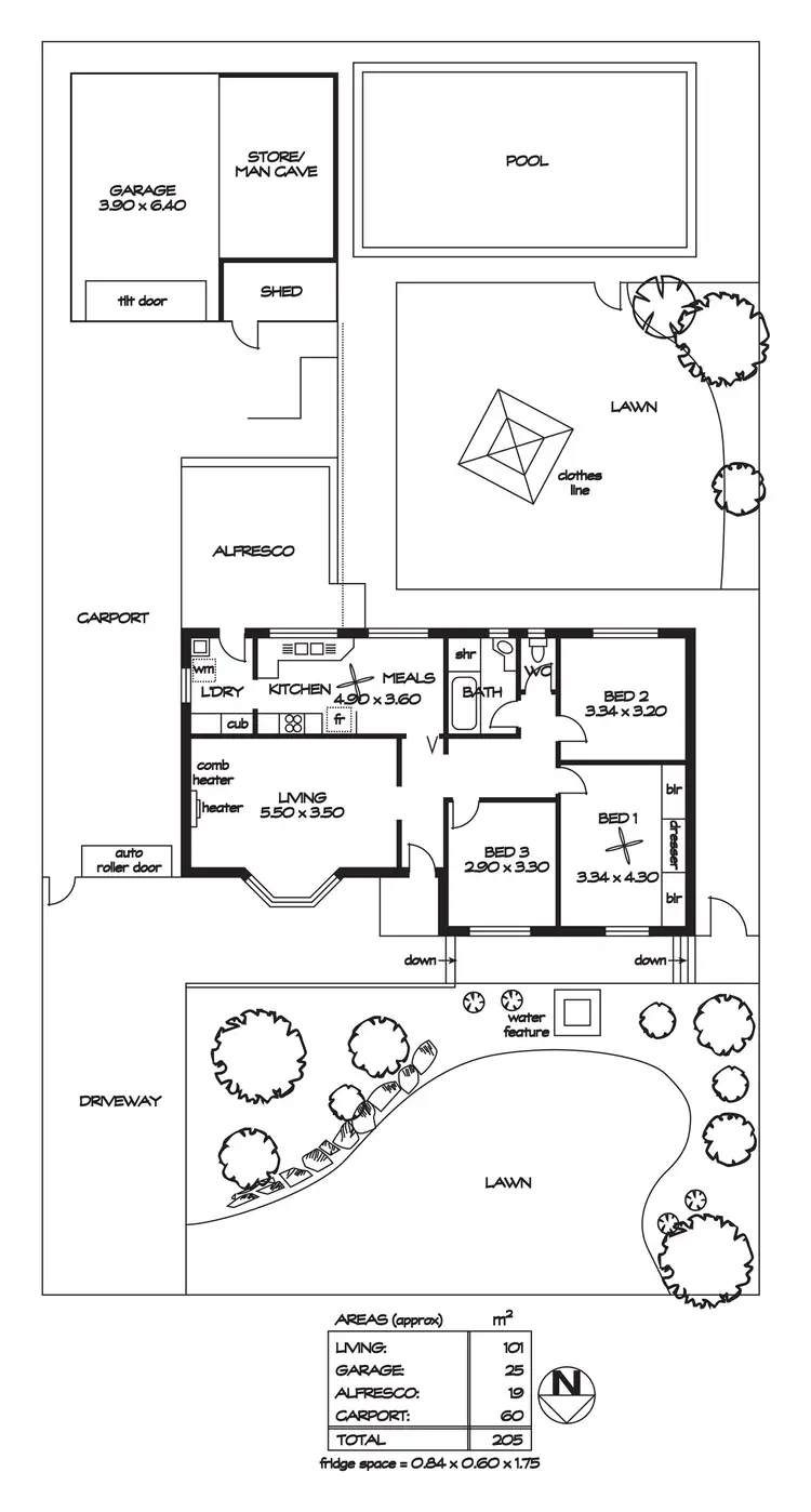 Floorplan of Homely house listing, 7 Palana Avenue, Ingle Farm SA 5098