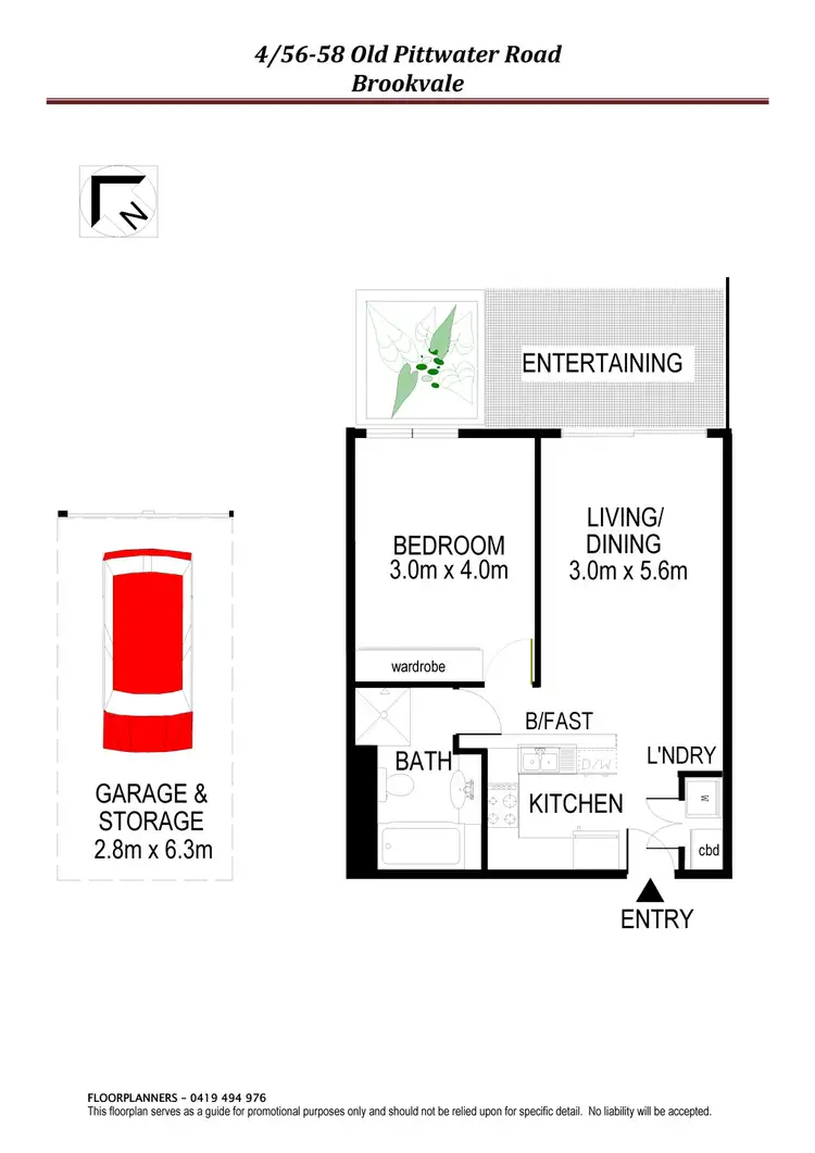 Floorplan of Homely apartment listing, 4/56-58 Old Pittwater Road, Brookvale NSW 2100