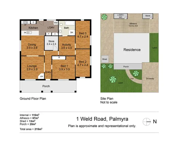 Floorplan of Homely house listing, 1 Weld Road, Palmyra WA 6157