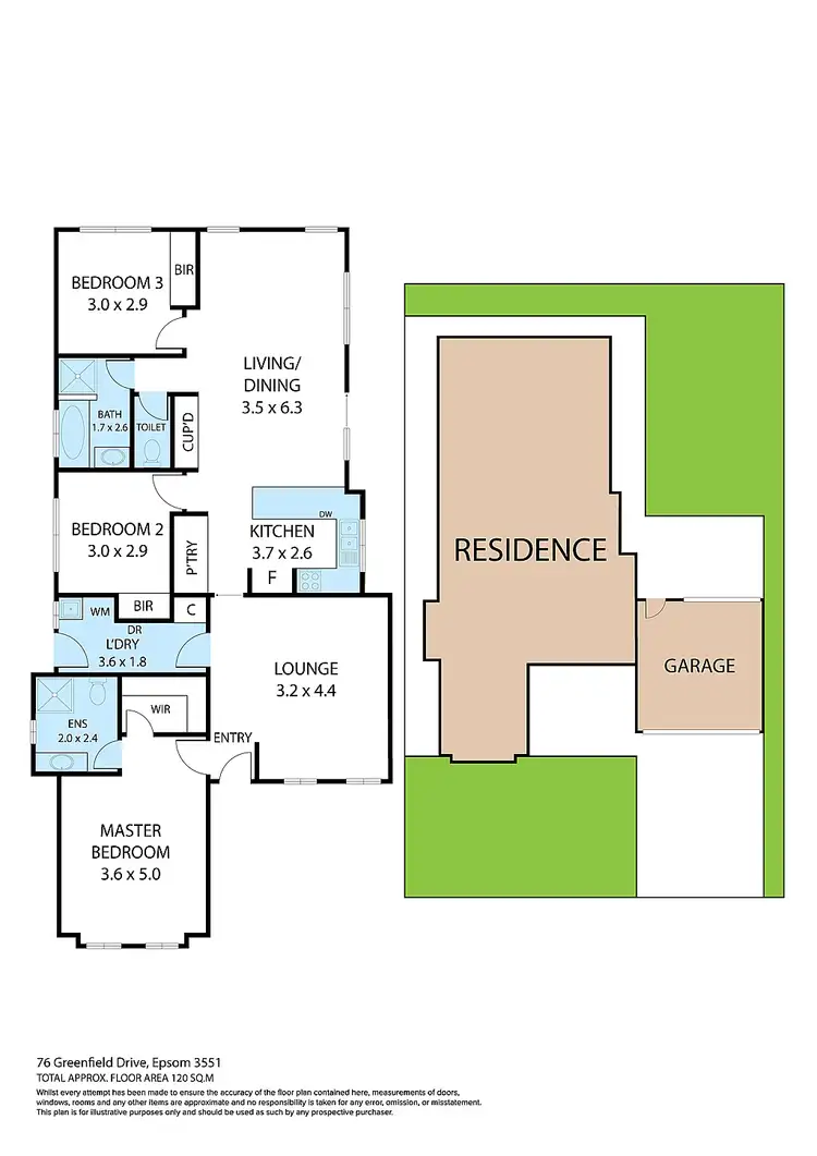 Floorplan of Homely house listing, 76 Greenfield Drive, Epsom VIC 3551