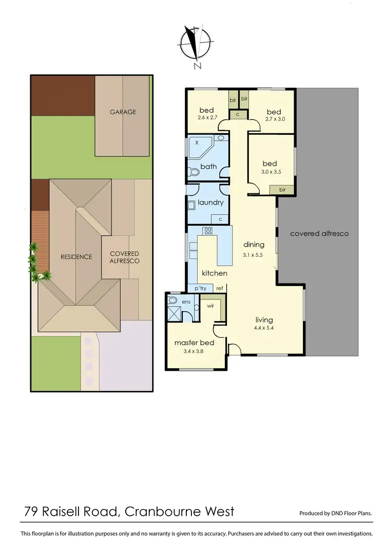 Floorplan of Homely house listing, 79 Raisell Road, Cranbourne West VIC 3977