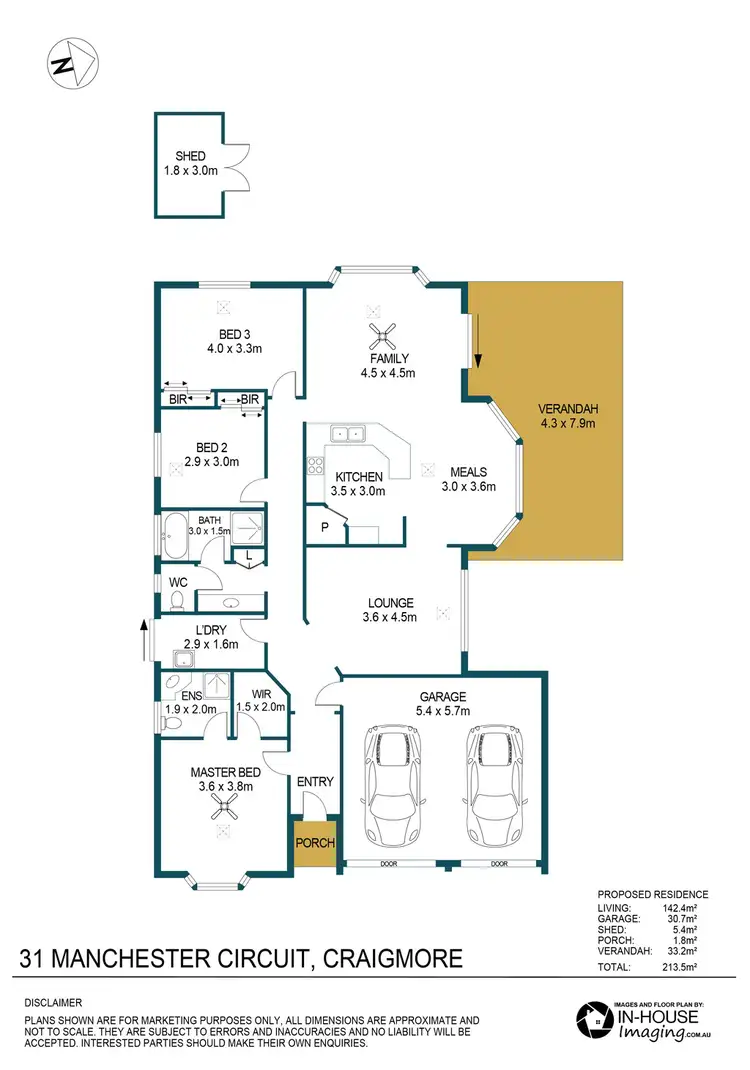 Floorplan of Homely house listing, 31 Manchester Circuit, Craigmore SA 5114