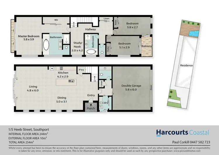 Floorplan of Homely semi-detached listing, 1/5 Heeb Street, Bundall QLD 4217