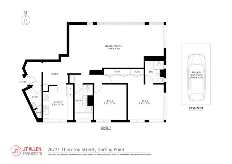 Floorplan of Homely apartment listing, 7b/21 Thornton Street, Darling Point NSW 2027