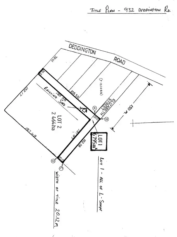 Floorplan of Homely land listing, 932 Deddington Road, Deddington TAS 7212
