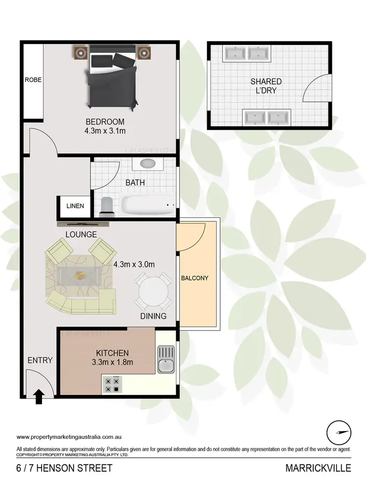 Floorplan of Homely unit listing, 6/7 Henson Street, Marrickville NSW 2204