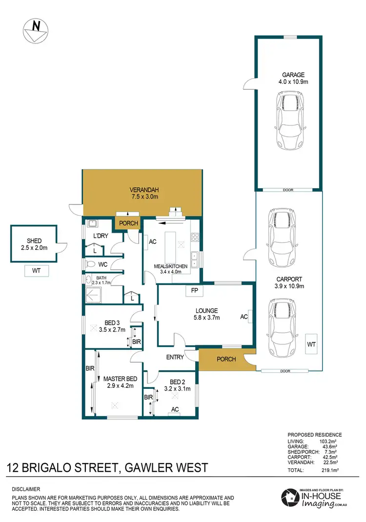 Floorplan of Homely house listing, 12 Brigalo Street, Gawler West SA 5118