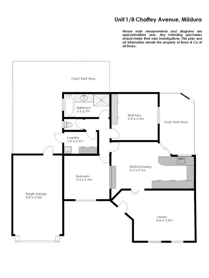 Floorplan of Homely house listing, Unit 1/8 Chaffey Avenue, Mildura VIC 3500