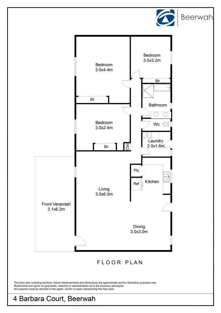 Floorplan of Homely house listing, 4 Barbara Court, Beerwah QLD 4519