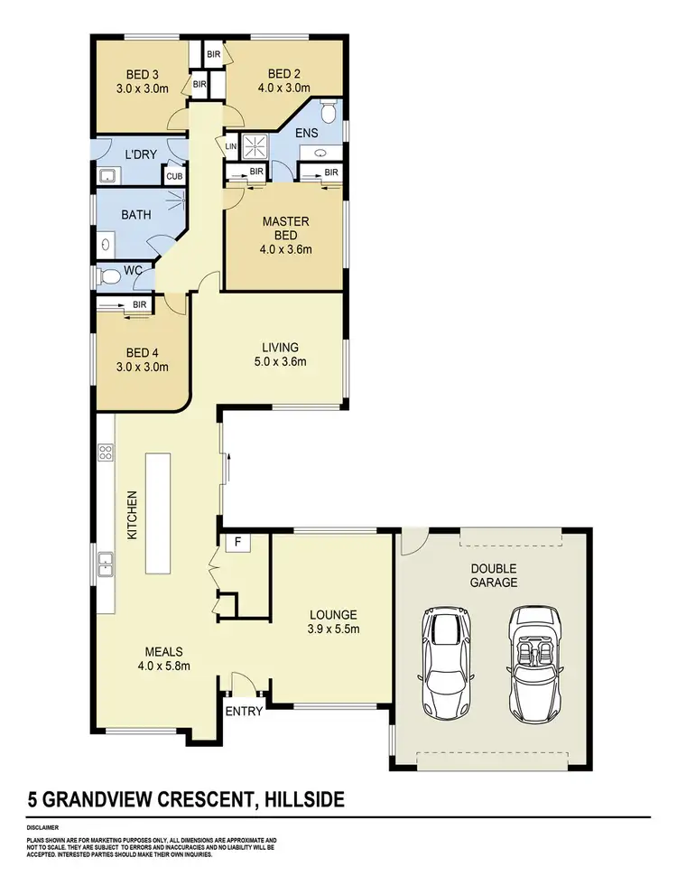 Floorplan of Homely house listing, 5 Grandview Crescent, Hillside VIC 3037