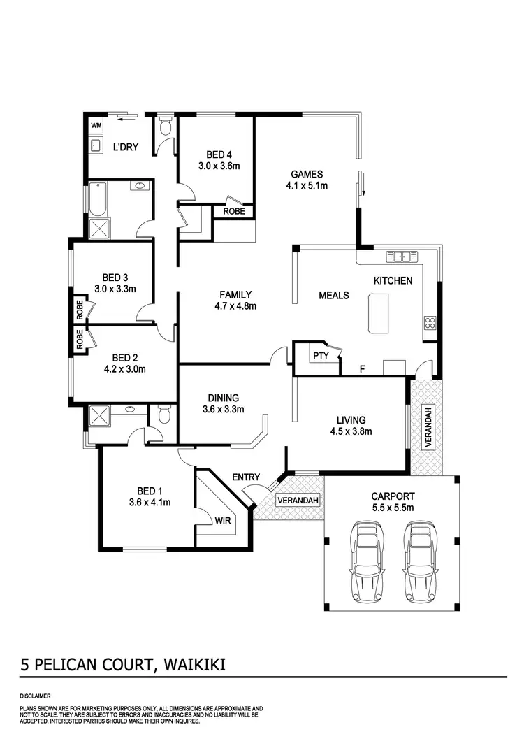Floorplan of Homely house listing, 5 Pelican Court, Waikiki WA 6169