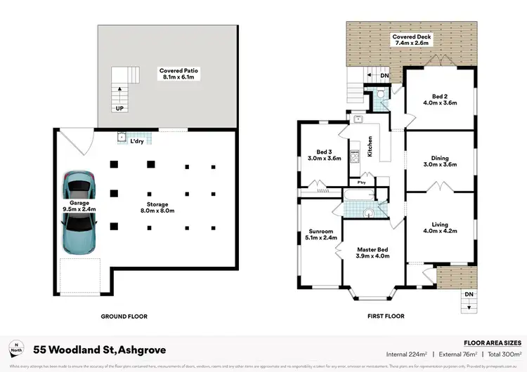 Floorplan of Homely house listing, 55 Woodland Street, Ashgrove QLD 4060