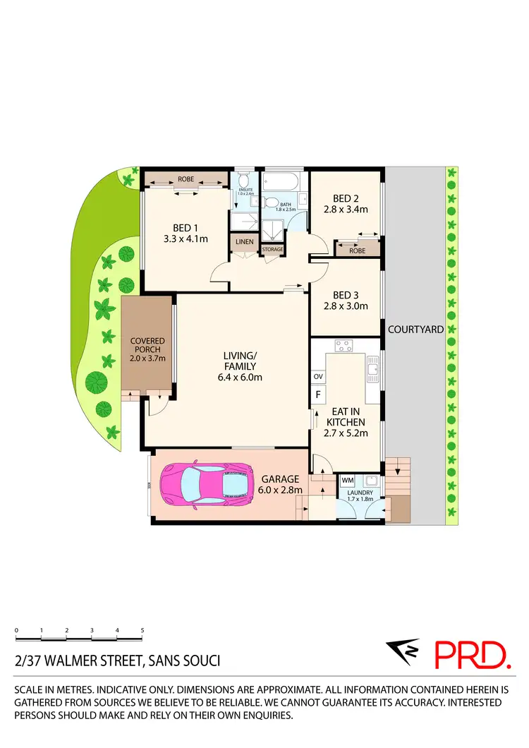 Floorplan of Homely villa listing, 2/37 Walmer Street, Sans Souci NSW 2219
