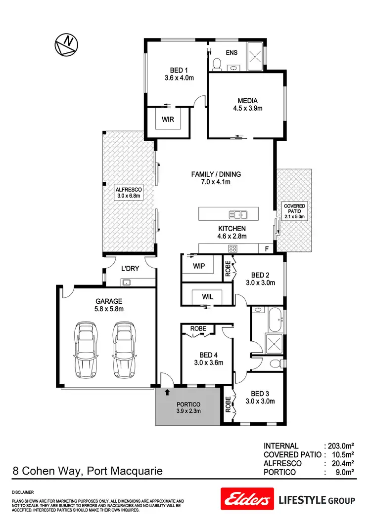 Floorplan of Homely house listing, 8 Cohen Way, Thrumster NSW 2444