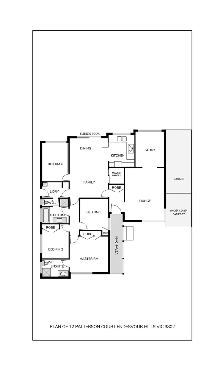Floorplan of Homely house listing, 12 Patterson Ct, Endeavour Hills VIC 3802