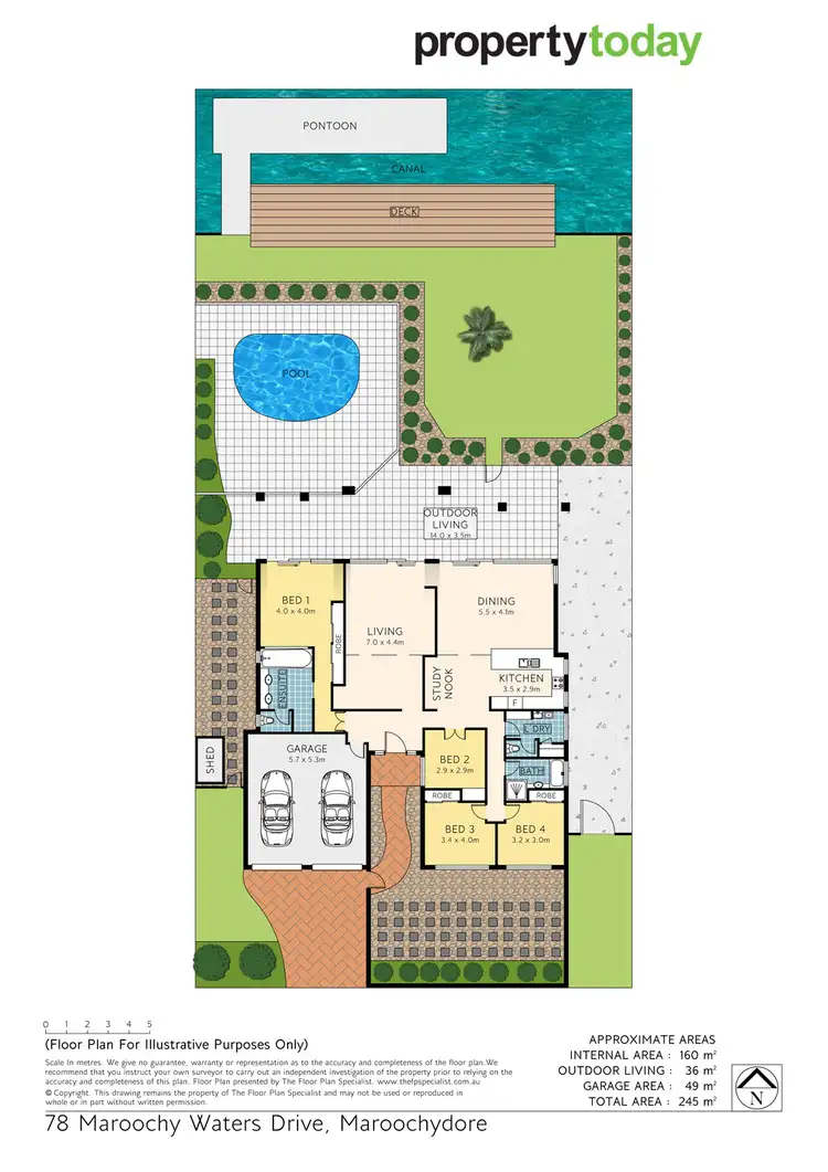 Floorplan of Homely house listing, 78 Maroochy Waters Drive, Maroochydore QLD 4558