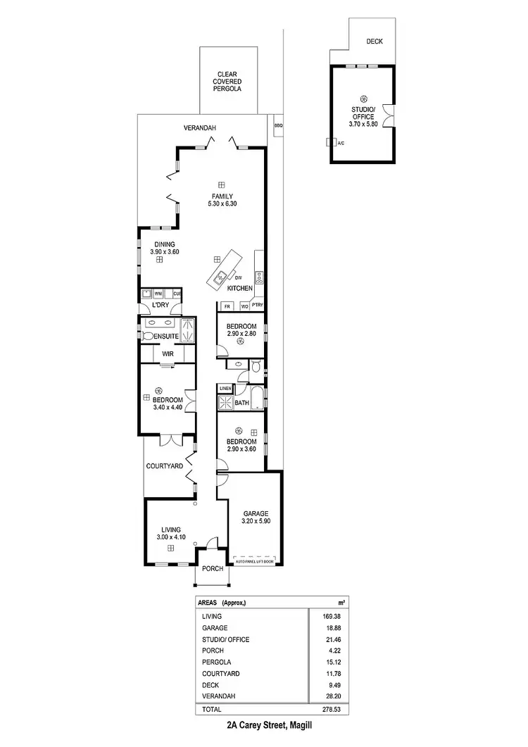 Floorplan of Homely house listing, 2a Carey Street, Magill SA 5072
