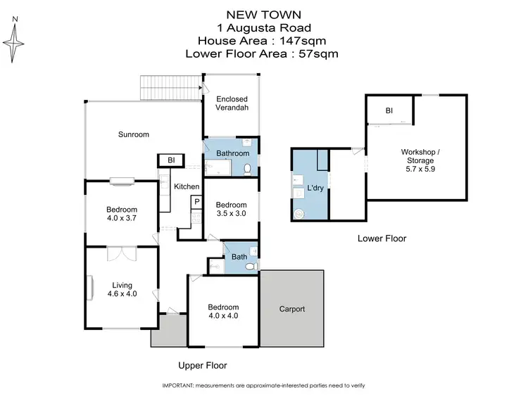 Floorplan of Homely house listing, 1 Augusta Road, New Town TAS 7008