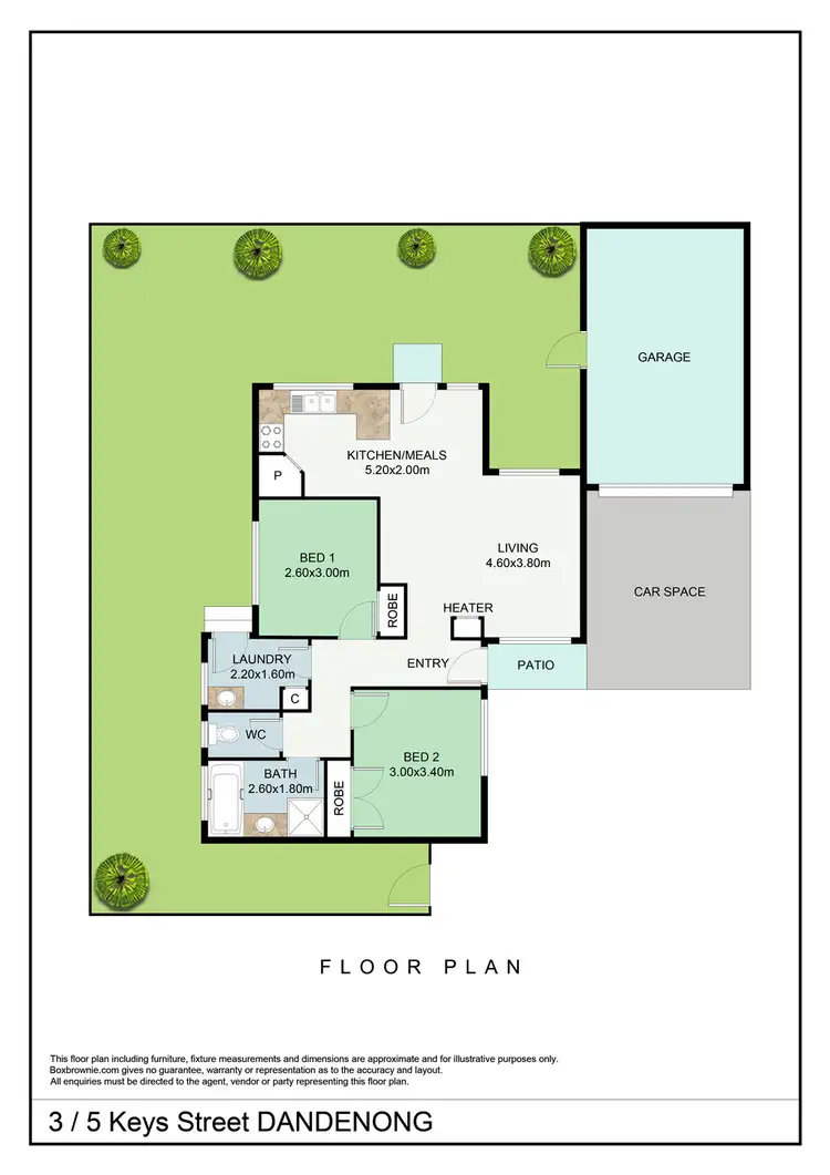 Floorplan of Homely unit listing, 3/5 Keys Street, Dandenong VIC 3175