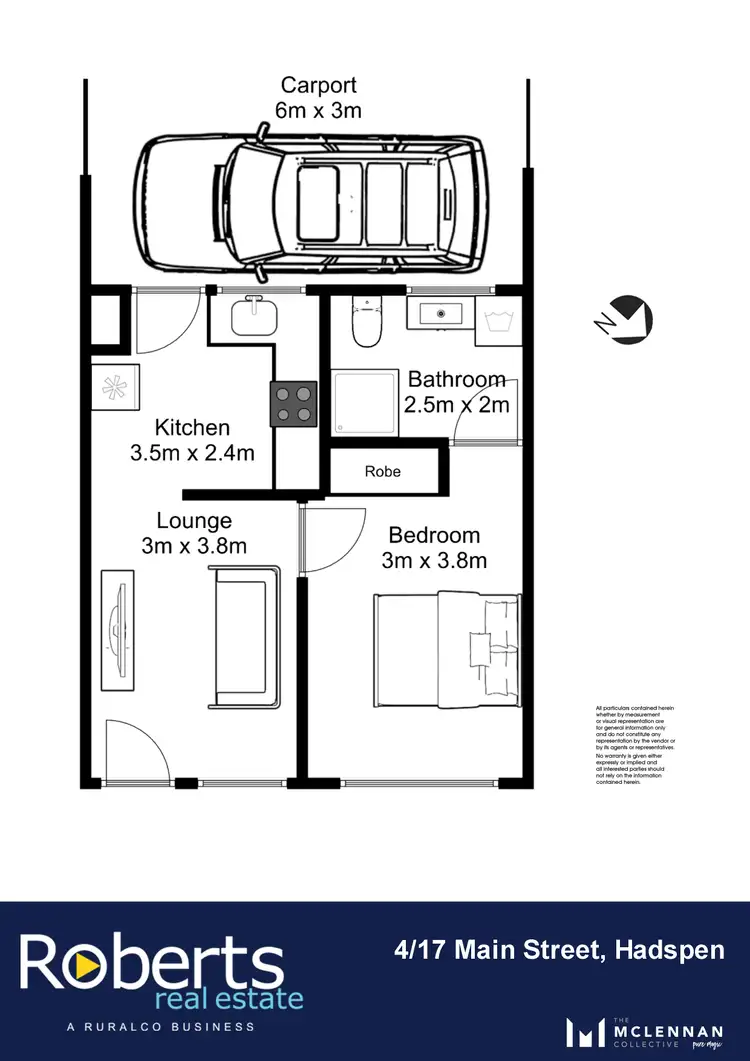 Floorplan of Homely unit listing, 4/17 Main Street, Hadspen TAS 7290