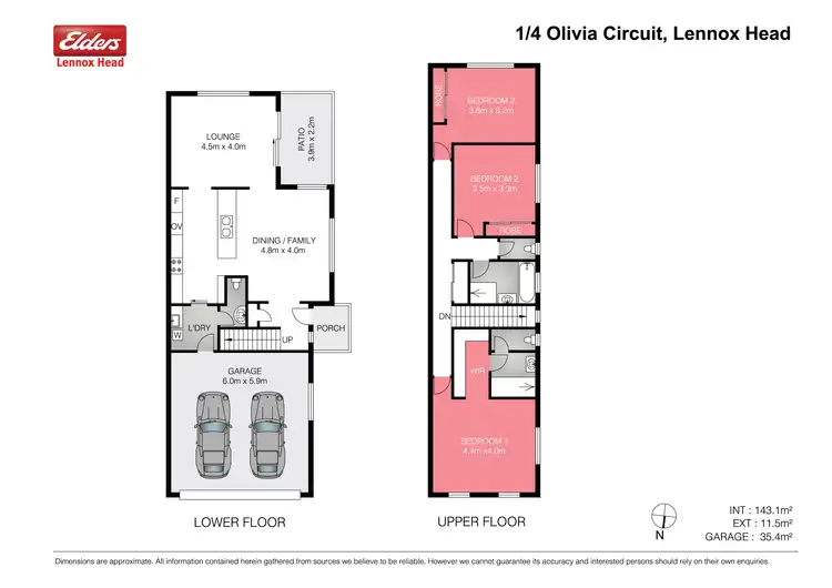 Floorplan of Homely semi-detached listing, 1/4 Olivia Circuit, Lennox Head NSW 2478