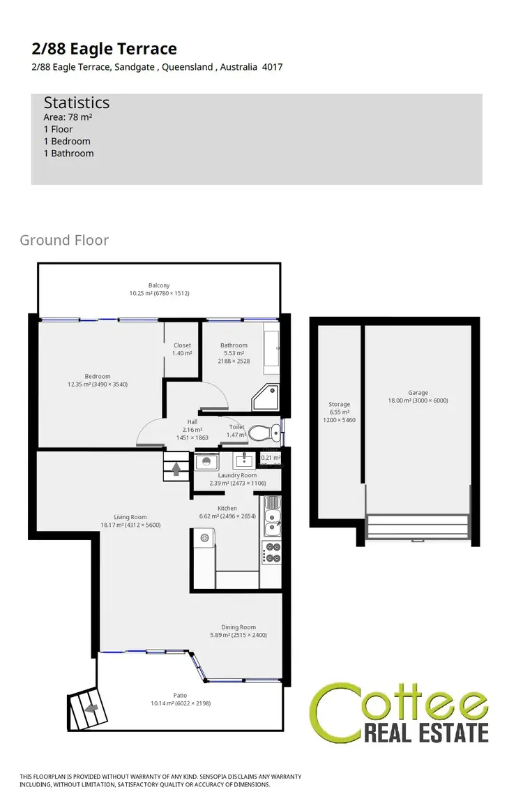 Floorplan of Homely apartment listing, 2/88 Eagle Terrace, Sandgate QLD 4017