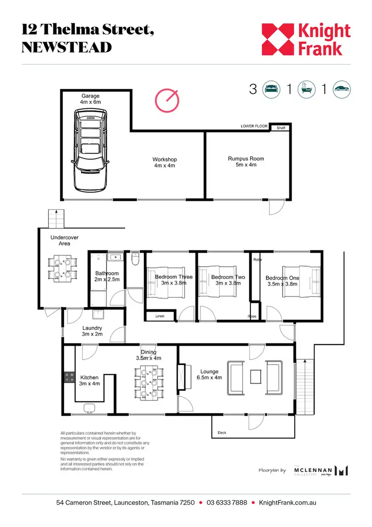 Floorplan of Homely house listing, 12 Thelma Street, Newstead TAS 7250