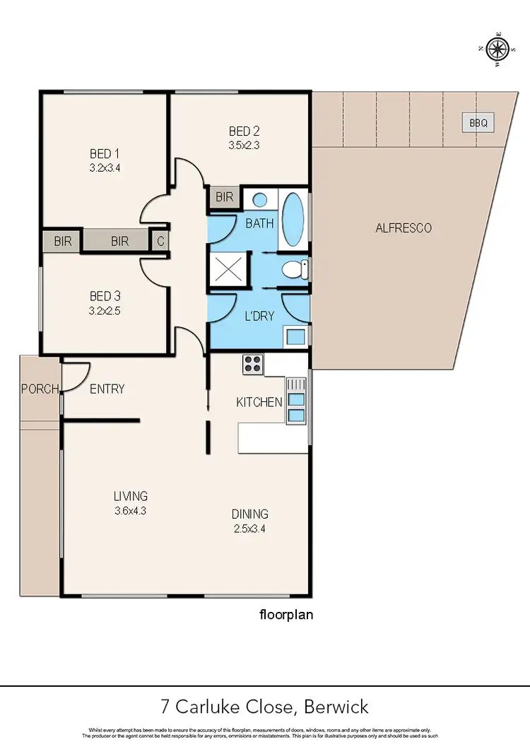 Floorplan of Homely house listing, 7 Carluke Close, Berwick VIC 3806