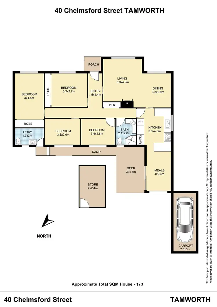 Floorplan of Homely house listing, 40 Chelmsford Street, Tamworth NSW 2340
