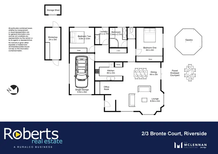 Floorplan of Homely unit listing, 2/3 Bronte Court, Riverside TAS 7250