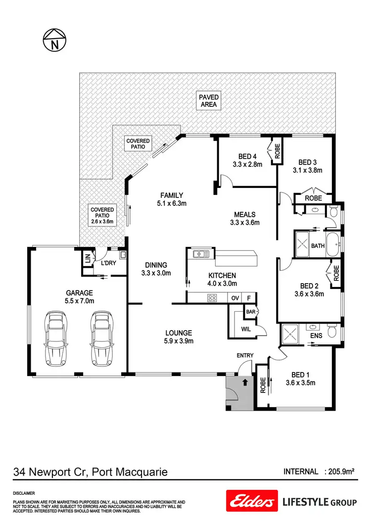 Floorplan of Homely house listing, 34 Newport Crescent, Port Macquarie NSW 2444