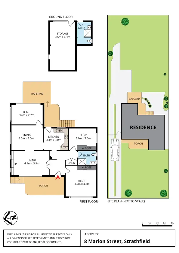 Floorplan of Homely house listing, 8 MARION STREET, Strathfield NSW 2135
