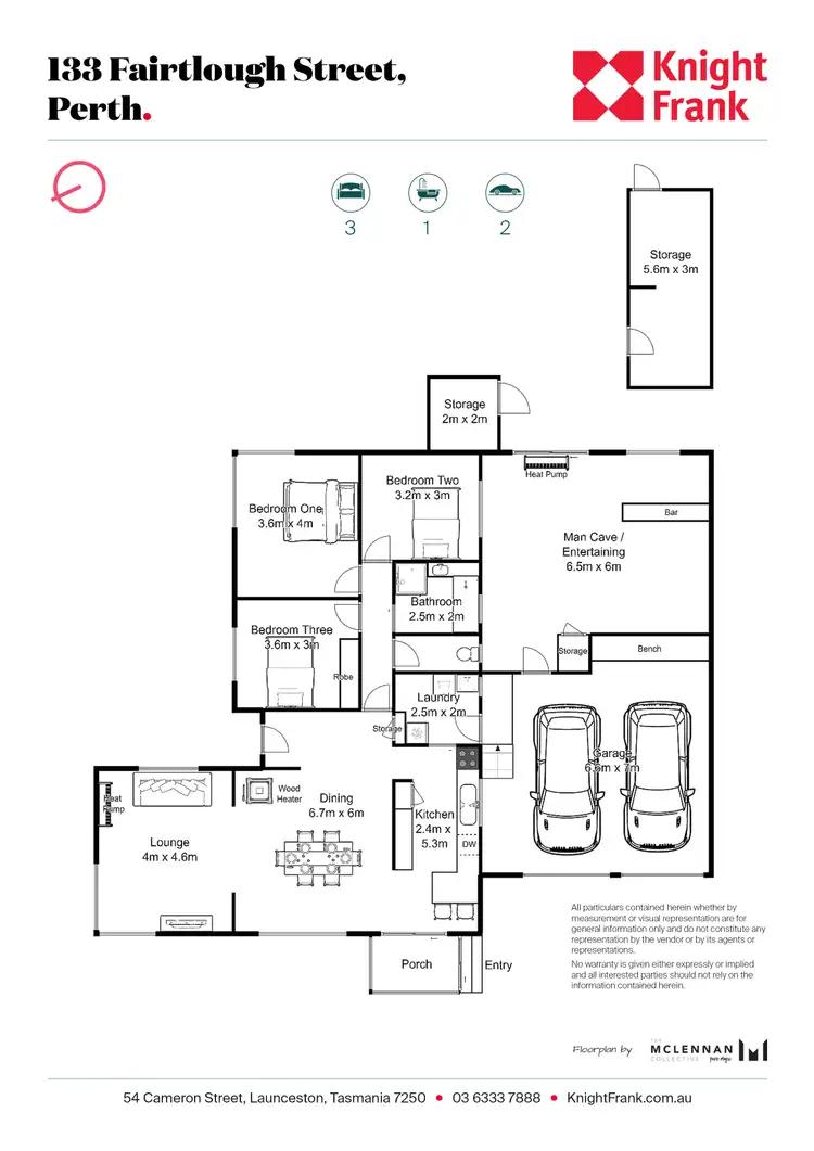 Floorplan of Homely house listing, 133 Fairtlough Street, Perth TAS 7300