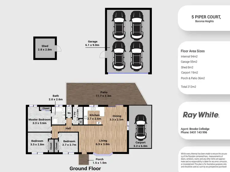 Floorplan of Homely house listing, 5 Piper Court, Boronia Heights QLD 4124