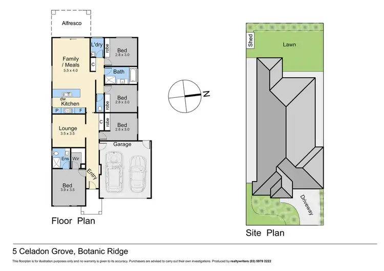 Floorplan of Homely house listing, 5 Celadon Grove, Botanic Ridge VIC 3977