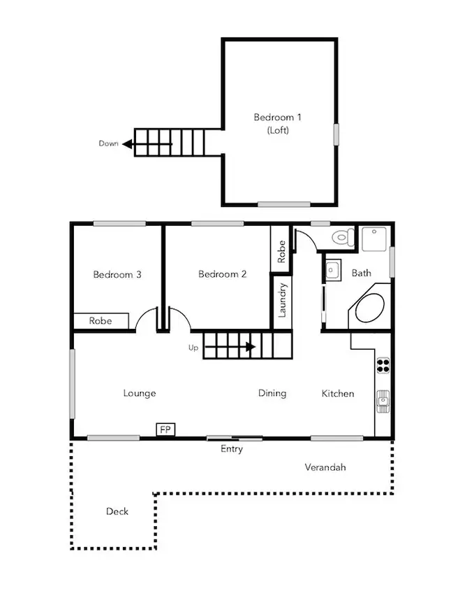 Floorplan of Homely house listing, 2/1 Tandara Road, Halls Gap VIC 3381