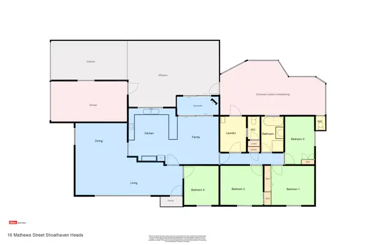 Floorplan of Homely house listing, 16 Mathews Street, Shoalhaven Heads NSW 2535