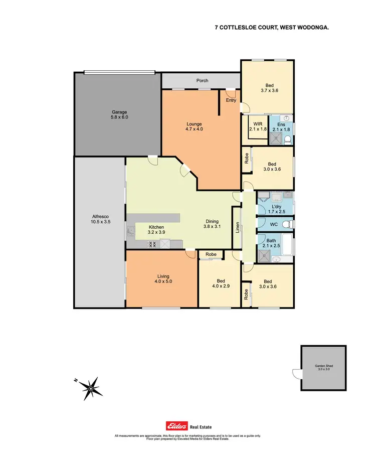Floorplan of Homely house listing, 7 Cottlesloe Court, Wodonga VIC 3690
