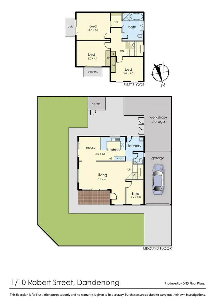Floorplan of Homely unit listing, 1/10 Robert Street, Dandenong VIC 3175